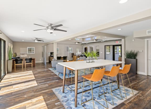 Community clubhouse with lounge area