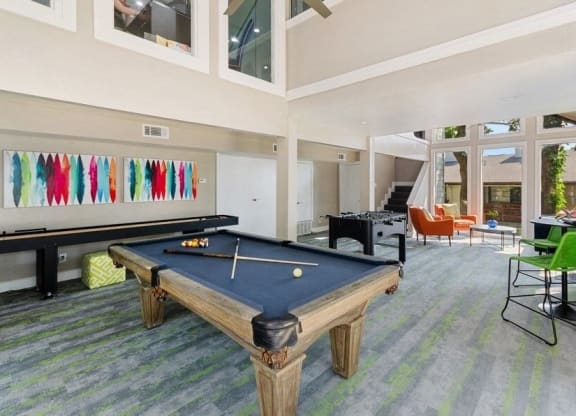 Clubhouse with pool table