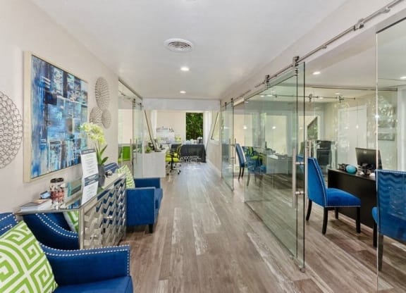 Leasing office interior
