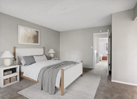Model apartment bedroom