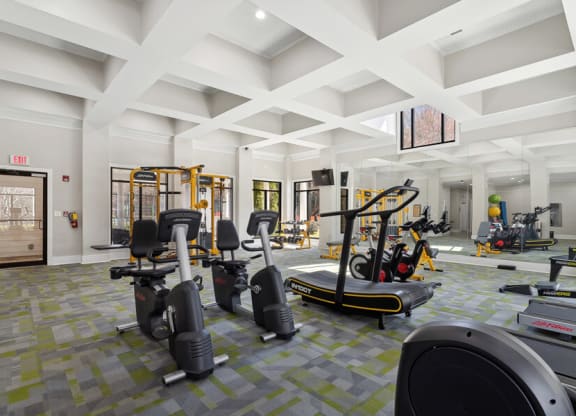 The gym at the at Edgewater at Sandy Springs
