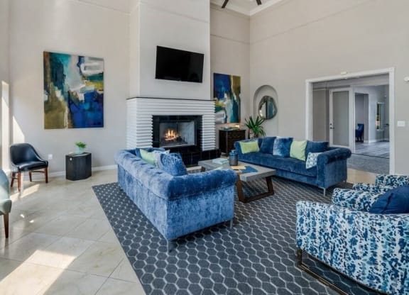Clubhouse lounge area at Hidden Creek, Lewisville, TX