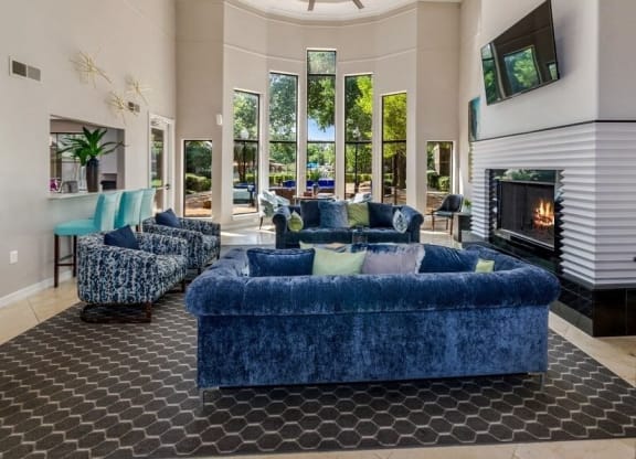 Clubhouse lounge area at Hidden Creek, Lewisville, TX, 75077