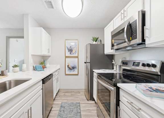 Model kitchen at Mirage on Kernan Apartments in Jacksonville, FL