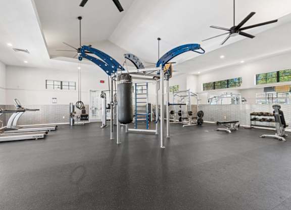 Fitness center at Mirage on Kernan Apartments in Jacksonville, FL