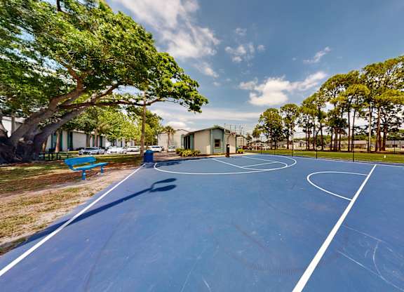 Community basketball court at Oasis at Bayside in Largo, FL.