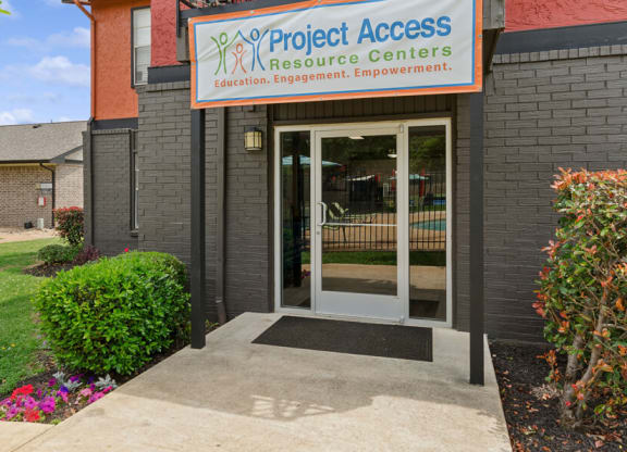 the front entrance of project access resource centers building