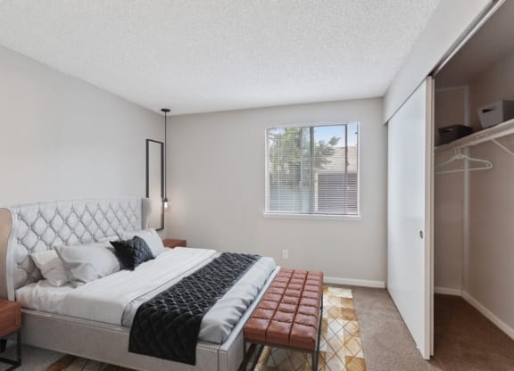 Furnished model bedroom
