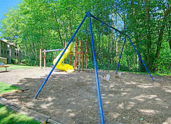 Community Playground at Ridge & Shores Apartments located in Federal Way, WA.