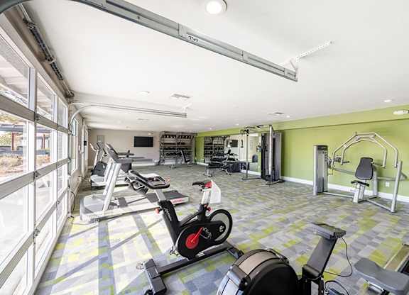 Community Fitness Center at Bridges on Tropicana Apartments located in Las Vegas, Nevada.