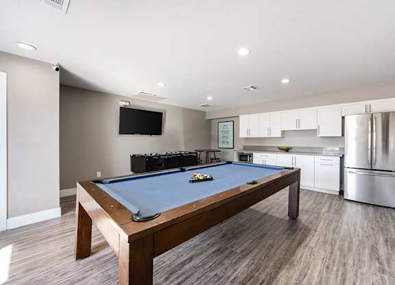 Community Game Room at Bridges at Tropicana Apartments located in Las Vegas, Nevada.
