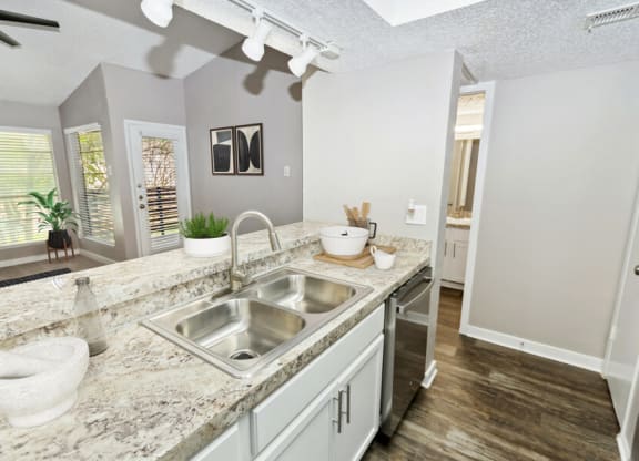 kitchen with a sink and a counter top