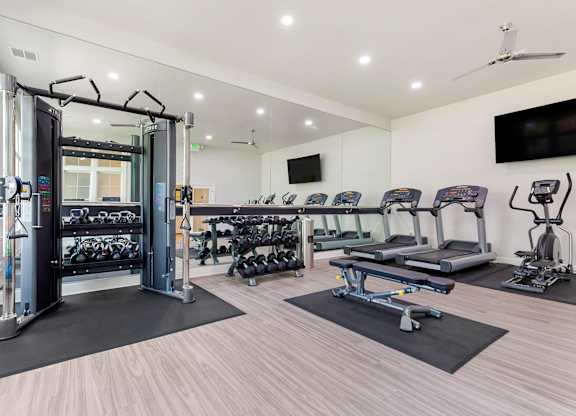 State Of The Art Fitness Center at The Apartments at Cambridge Court, Rosedale