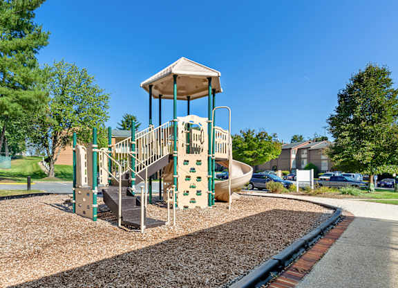 the playground  at Copper and Quarry Village, Pikesville, MD