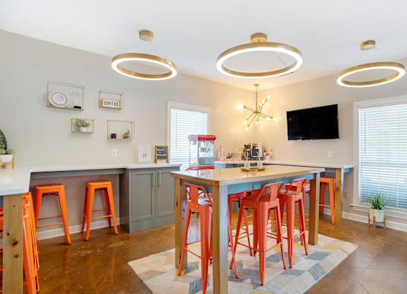 Clubhouse interior at Crosswinds Apartments, Mississippi