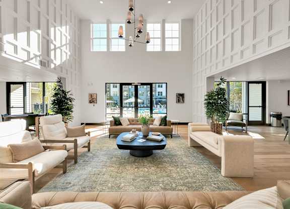 A Spacious Clubhouse at District 757 Apartments, Norfolk, VA, 23502