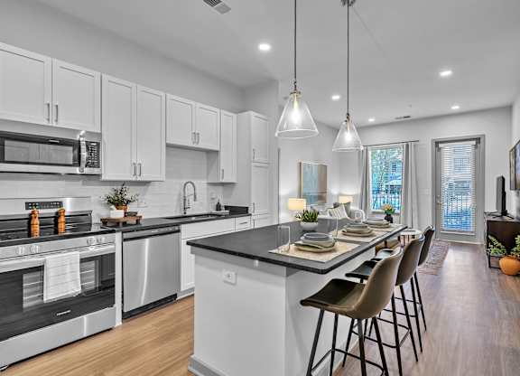 A Modern Kitchen at District 757 Apartments, Norfolk, VA