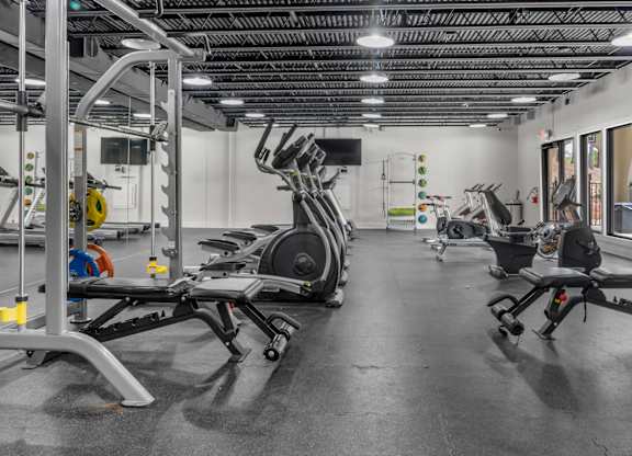 Modern Fitness Center at Riverchase Landing Apartments, Hoover, Alabama
