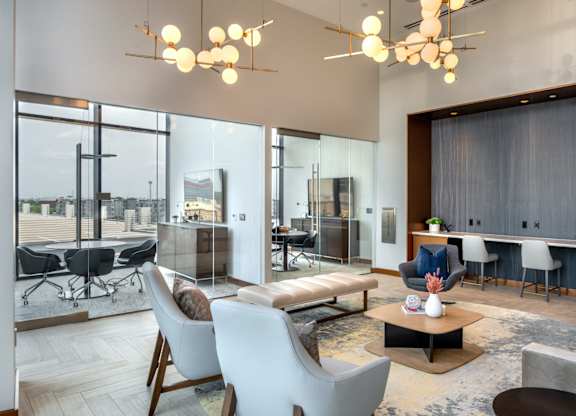 Spacious Living Room at Eastline Residences Apartments, Dallas, Texas