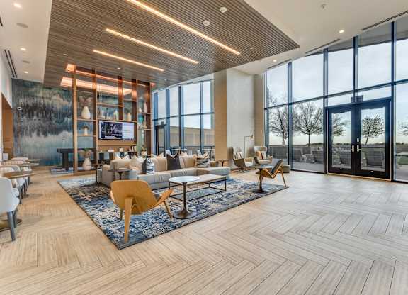 Bright Living Room at Eastline Residences Apartments, Texas