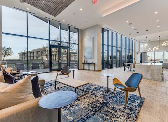 Cozy Living Room at Eastline Residences Apartments, Dallas, Texas
