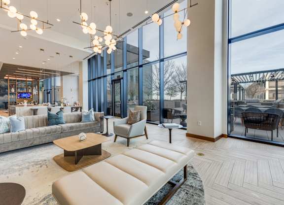 Luxury Living Room at Eastline Residences Apartments, Texas, 75206