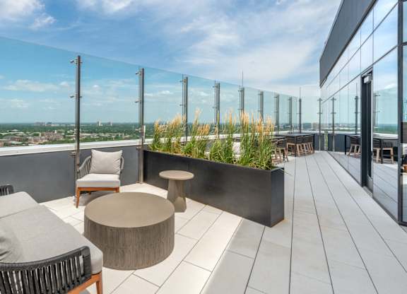 Apartment Patio at Eastline Residences Apartments, Texas