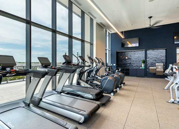 Fitness Studio at Eastline Residences Apartments, Dallas, Texas