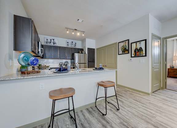 Kitchen counter and chair at Estraya Westover Hills, Texas