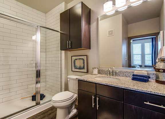 Bathroom With Extra Storage Space at Fifty02 Westover Hills, Texas, 78251