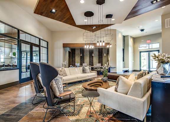 Clubhouse With Expansive Windows at Fifty02 Westover Hills, San Antonio, Texas