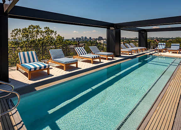 Pool area at The Glover House, Washington