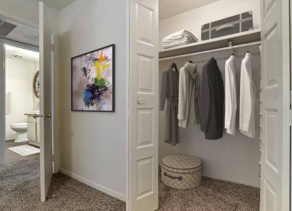 Walk-In Closet at Lakeshore Landing Apartments, Ridgeland, MS