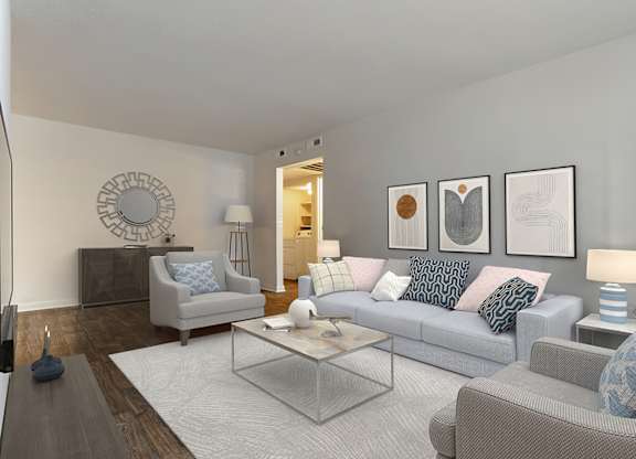 Graceful Living Area at Lakeshore Landing Apartments, Ridgeland, Mississippi