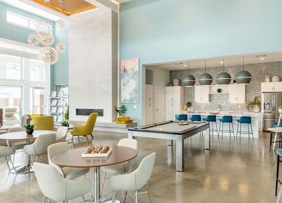 Clubhouse interior at Lumen Apartments, Virginia, 23666