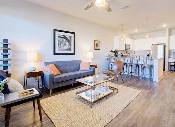 Modern Living Room at Midtown Row Apartments, Alabama, 36106