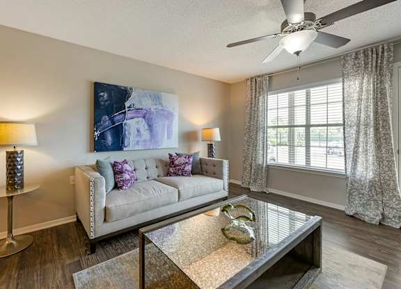 Living Room With Ceiling Fan at North Creek, Mississippi, 38671
