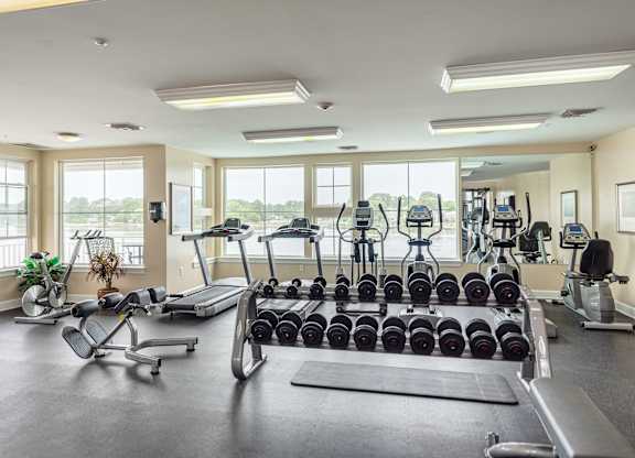 Fitness center at River House Apartments, Norfolk, Virginia