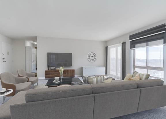 Living room at Seminary Towers, Alexandria, VA, 22304