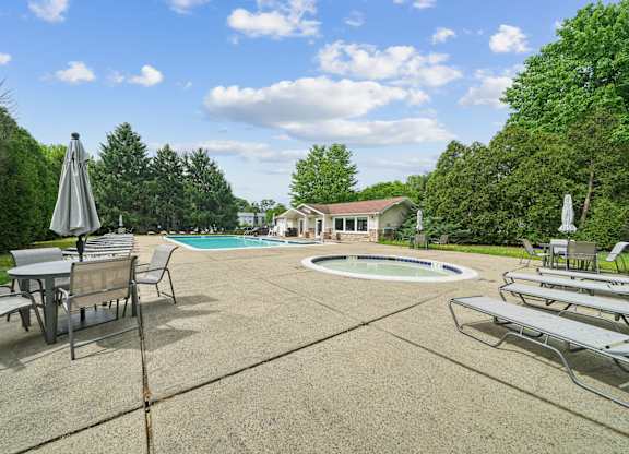 Pool Area at Quail Ridge Apartments in Plainsboro, NJ