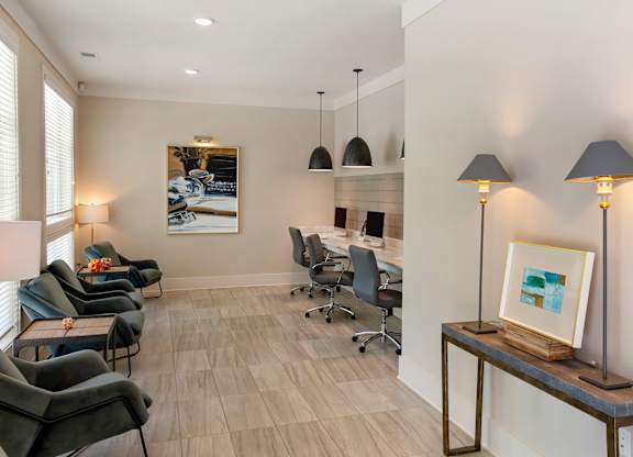 Clubhouse interior at Skyland Exchange Apartments, Asheville, North Carolina
