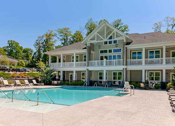 Pool at Skyland Exchange Apartments, Asheville, NC, 28803