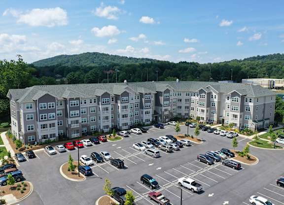 Aerial view at Skyland Exchange Apartments, Asheville, NC