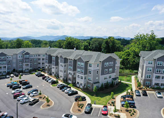 Aerial at Skyland Exchange Apartments, Asheville, NC, 28803