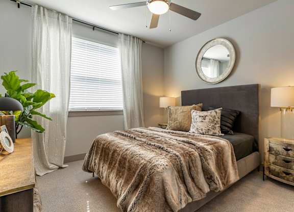 Comfortable Bedroom With Large Window at The Cosmopolitan, Oklahoma , 74119