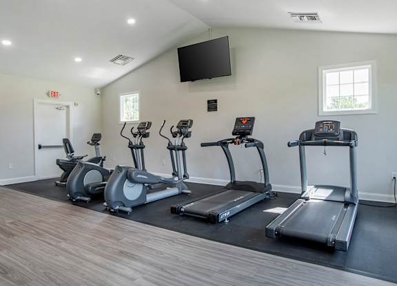 A Gym with Treadmill at The Manor/The Manor East Apartments, Virginia