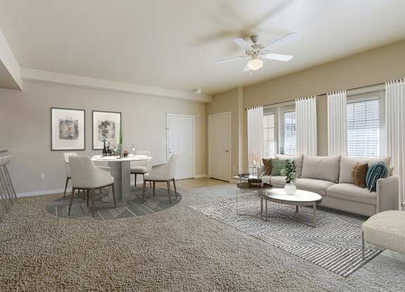 Living Room at Villaggio Apartments in Bossier City, LA