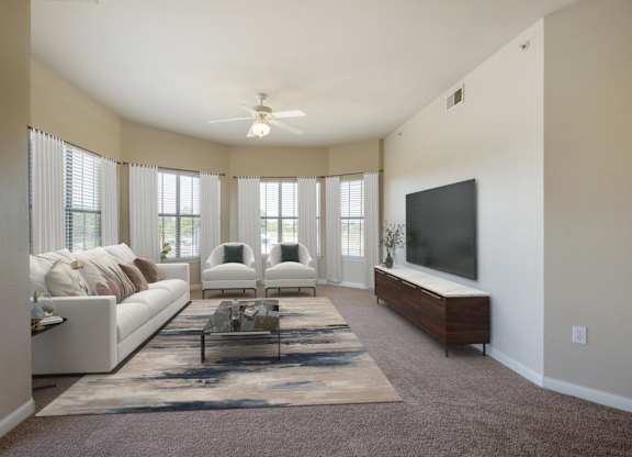 Modern Living Area at Villaggio Apartments in Bossier City, LA