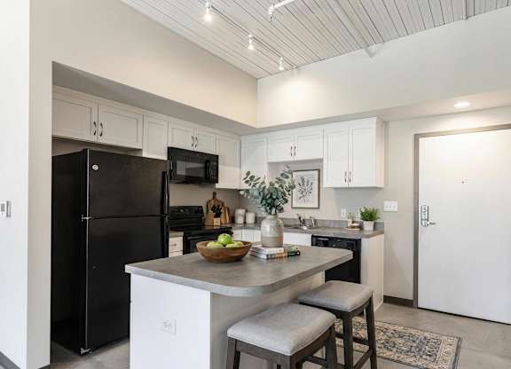 Kitchen at Wheelhouse Lofts, Dayton, Ohio