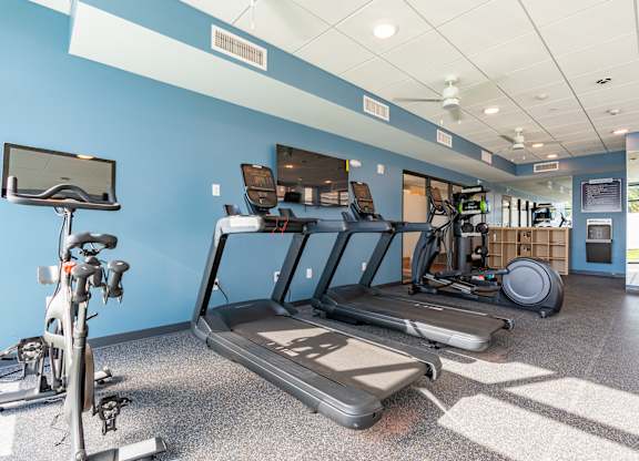 Fitness center at The Yard Apartments, Louisville, KY